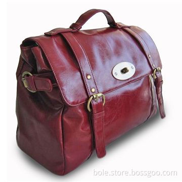Various Colors/Sizes PU Handbags with Short Handle, Long Shoulder Strap and Metal Clip for Closure
